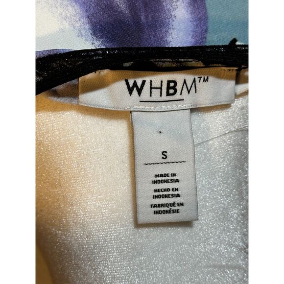 White House Black Market Blue Liana Floral Brushed LS Blouse, S NWT - Picture 5 of 6